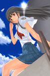  closed_mouth cloud day futami_eriko kibina_high_school_uniform kimi_kiss sakamoto_mineji school_uniform sky solo 