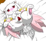  anus blush cum cum_covered cum_in_ass cum_inside cumshot excessive_cum hi_res hindpaw kyubey long_ears looking_at_viewer lying mahou_shoujo_madoka_magica male messy on_back orgasm pawpads paws penis puella_magi_madoka_magica red_eyes solo spread_legs spreading tears touma3108 