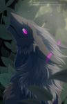  ambiguous_gender anthro cross_pupils hi_res leaf looking_at_viewer sergal sidgi smile solo xzsar 