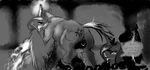  absurd_res alicorn all_fours big_macintosh_(mlp) chain cum doggystyle draft_horse equine female feral friendship_is_magic from_behind greyscale group hasbro hi_res horn horse male mammal monochrome my_little_pony ottanta pegacorn pony princess_celestia_(mlp) princess_luna_(mlp) sex sibling sisters straight watching winged_unicorn wings 
