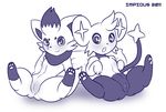  female hindpaw impious monochrome nintendo nipples nude pawpads paws plain_background pok&#233;mon pok&eacute;mon presenting pussy shinx spread_legs spreading video_games white_background zorua 