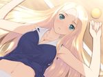  blonde_hair cleavage close date_wingfield_reiko fault game_cg green_eyes long_hair taka_tony 