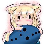  animal_ears blonde_hair cat_ears cat_tail chibi commentary extra_ears hoshizuki_(seigetsu) instrument kemonomimi_mode mizuhashi_parsee ocarina open_mouth parody puru-see solo tail the_legend_of_zelda touhou trembling |_| 