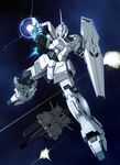  energy_gun gun gundam gundam_unicorn highres mecha nagi-kaze no_humans shield solo space space_craft unicorn_gundam weapon 