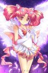  angel_wings back_bow bad_id bad_pixiv_id bishoujo_senshi_sailor_moon bow chibi_usa choker crescent elbow_gloves feathers gloves heart heart_choker highres kaminary magical_girl multicolored multicolored_clothes multicolored_skirt pink_eyes pink_hair pink_sailor_collar sailor_chibi_moon sailor_collar sailor_senshi_uniform skirt smile solo super_sailor_chibi_moon twintails white_gloves wings 
