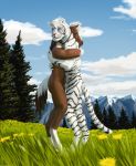  anthro equine feline horse hug lemurlemurovich male mammal mountain tiger 