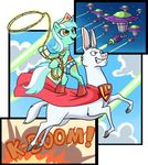  comic equine female feral friendship_is_magic hasbro horn horse lasso llama lyra_(mlp) lyra_heartstrings_(mlp) madmax mammal my_little_pony pony superhero ufo unicorn wonder_woman 