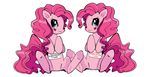  equine female feral friendship_is_magic fur hasbro horse looking_at_viewer mammal my_little_pony pink_fur pinkie_pie_(mlp) plain_background pony psycho science_got_molested sign solo uhoh unknown_artist white_background win-win_situation 