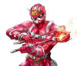  belt drumsticks horns huujyu kamen_rider kamen_rider_hibiki kamen_rider_hibiki_(series) male_focus oni solo 