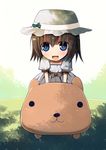  black_hair blue_eyes capybara-san child dress hat kujiran shiina_mayuri smile solo steins;gate younger 