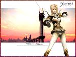  blonde_hair costume fighter_(granado_espada) granado_espada gun saber_(weapon) solo sword wallpaper weapon 