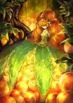  bad_id bad_pixiv_id dress egg green_eyes komiki2gou long_hair orange_hair original pointy_ears solo tiara tree very_long_hair 