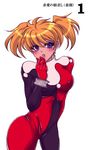  1girl batman_(series) blonde_hair blue_eyes blush bodysuit dc_comics error female gloves harley_quinn latex long_hair open_mouth solo twintails yamaneko_tora 