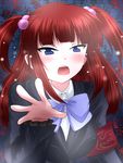  armband blue_eyes blush bow hair_bobbles hair_ornament red_hair solo tears umineko_no_naku_koro_ni ushiromiya_ange 