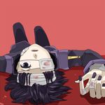  bandages blood eyepatch male_focus purple_hair solo taito_(vocaloid) vocaloid 