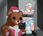  bag pedobear santa_claus santa_hat toilet 