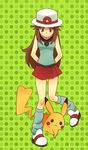  bad_id bad_pixiv_id blue_(pokemon) brown_eyes brown_hair gen_1_pokemon hat long_hair ochappa pikachu pokemon pokemon_(creature) pokemon_(game) pokemon_frlg 