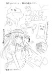  aoi_manabu creeper female highres hinanawi_tenshi minecraft monochrome sketch squid touhou 