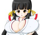  aq_interactive arcana_heart artist_request atlus blush breasts character_request cleavage examu huge_breasts japanese_clothes kasuga_maori 