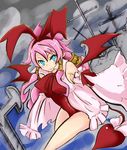  bat_wings blue_eyes cosplay disgaea disgaea_4 flonne_(cosplay) makai_senki_disgaea_4 pink_hair tail volcano_(disgaea) vulcanus_(disgaea_4) wings 