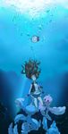  air_bubble artist_request asphyxiation bangs breath bubble bubbles drown drowning eyes_closed frillish game_over looking_up ocean peril pokemon pokemon_(game) pokemon_bw touko_(pokemon) underwater white_(pokemon) 