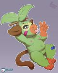  absurd_res female grookey hi_res mammal nintendo nipples peace_sign_(disambiguation) pok&eacute;mon pok&eacute;mon_(species) preciousrat primate pussy slightly_chubby solo tongue video_games 