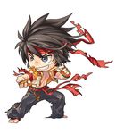  anklet bandana bandanna barefoot chibi dfo dungeon_and_fighter dungeon_fighter_online fighter_(dungeon_and_fighter) gloves jewelry male_fighter scar scars 
