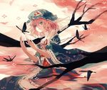  bad_id bad_pixiv_id bug butterfly cherry_blossoms clea ghost hat insect japanese_clothes kimono obi petals pink_eyes pink_hair saigyouji_yuyuko sash solo touhou triangular_headpiece 