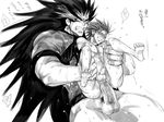  2boys abs anal balls barefoot blush bottomless boy_rape censored clenched_teeth cry cum curled_toes earrings erect_nipples erection eyes_closed eyeshield_21 forced gaou_rikiya giant grab grabbing grimace grin harikonotora huge_penis jewelry large_penetration legs_held_open long_hair male male_focus marco_reiji monochrome multiple_boys muscle open_clothes open_shirt pecs penis rape scar sex shirt sitting size_difference smile spread_legs sweat tears teeth testicles toe_scrunch very_long_hair yaoi 