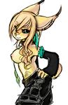  breasts caracal collaboration dreamcatcher feline female hair harley harley_akkaddian harley_cicero jeauno leather looking_at_viewer lynx mammal nipples piercing pin pinup plain_background pose side_view sketch solo tattoo topless up white_background yuuri 