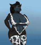  anthro big_breasts bikini black_hair blizzard_entertainment breasts canid canine clothing cowkini female furryrex_(artist) hair huge_breasts legwear mammal mane solo stockings swimsuit vanessa video_games voluptuous warcraft were werecanid werecanine werewolf worgen 