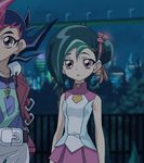  animated animated_gif brown_eyes gif green_hair lowres mizuki_kotori_(yugioh_zexal) mizuki_kotori_(yuu-gi-ou_zexal) red_eyes ribbon shout shouting skirt tsukumo_yuma tsukumo_yuuma yu-gi-oh! yugioh_zexal yuu-gi-ou yuu-gi-ou_zexal 