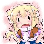  animal_ears blonde_hair cat_ears cat_tail chibi extra_ears hands_on_hips hoshizuki_(seigetsu) kemonomimi_mode mizuhashi_parsee open_mouth puru-see scarf solo tail touhou trembling |_| 