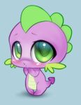  cute dragon friendship_is_magic green_eyes hasbro male my_little_pony purple_scales scalie sererena solo spade_tail spike_(mlp) tail 
