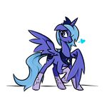  &hearts; alicorn equine female feral friendship_is_magic horn mammal minty my_little_pony plain_background princess_luna_(mlp) socks solo standing unknown_artist white_background winged_unicorn wings 