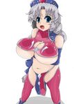  big_breasts curvy female grey_hair long_hair poorly_drawn touhou ura urx_ura yagokoro_eirin 