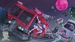  aircraft blue_dress blue_hair brown_hair building car car_chase car_crash dress fire_truck full_moon g.haruka grand_theft_auto grand_theft_auto:_san_andreas green_hair ground_vehicle hakurei_reimu hat helicopter highres izayoi_sakuya left-hand_drive maid moon motor_vehicle multiple_girls night onozuka_komachi open_mouth parody pink_dress police_car red_dress red_hair red_moon remilia_scarlet scythe shiki_eiki skyscraper spear_the_gungnir touhou two_side_up upskirt 