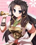  1girl black_eyes black_hair female genderswap hetaling long_hair nochita_shin scar sengoku_musou sengoku_musou_2 shima_sakon solo sword weapon 