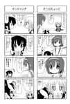  4koma comic greyscale kori_(trouble_spirit) minami_(colorful_palette) minigirl monochrome multiple_4koma multiple_girls original sawatari_miko tiko_(trouble_spirit) translated trouble_spirit! |_| 