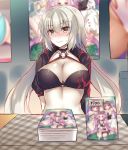  ahoge arms_behind_back bangs bikini black_bikini black_choker black_jacket blurry blurry_background blurry_foreground blush breasts choker cleavage closed_mouth commentary_request embarrassed euryale eyebrows_visible_through_hair fate/grand_order fate_(series) flying_sweatdrops grey_hair jacket jeanne_d&#039;arc_(alter_swimsuit_berserker) jeanne_d&#039;arc_(fate)_(all) jeanne_d'arc_(alter)_(fate) jeanne_d'arc_(alter_swimsuit_berserker) jeanne_d'arc_(fate)_(all) large_breasts long_hair looking_at_viewer medusa_(lancer)_(fate) o-ring o-ring_top open_clothes open_jacket pornography price_tag rider solo stheno suzune_rena swimsuit very_long_hair yellow_eyes 