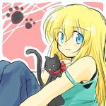  blonde_hair blue_eyes cat colette_brunel collet_brunel lowres tales_of_(series) tales_of_symphonia 