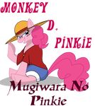  clothing crossover equine female feral friendship_is_magic fur hair hasbro hat horse killkatt looking_at_viewer mammal monkey_d_luffy my_little_pony one_piece pink_fur pink_hair pinkie_pie_(mlp) plain_background pony smile solo text transparent_background 