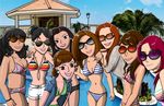  art. beach flash friends girls swimsuit vacation 
