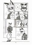  aiden anthro canine closet_coon colin colin_young comic dreke duo english_text fox greyscale male mammal monochrome raccoon tail text 
