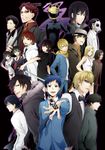  6+boys akabayashi bad_id bad_pixiv_id black_hair blonde_hair blue_eyes braid brown_eyes brown_hair celty_sturluson durarara!! hat heiwajima_kasuka heiwajima_shizuo highres kadota_kyouhei kida_masaomi kishitani_shingen kishitani_shinra kuronuma_aoba long_hair mitsuyoshi_yoshimune multiple_boys multiple_girls orihara_izaya orihara_kururi orihara_mairu red_eyes red_hair rokujou_chikage ryuugamine_mikado shiki_(durarara!!) short_hair sonohara_anri sumesora sunglasses tanaka_tom vorona yellow_eyes 