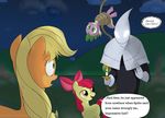  applebloom_(mlp) applejack_(mlp) candlejack crossover cub dragon equine female feral freakazoid friendship_is_magic group hasbro horse male mammal my_little_pony pony scalie sibling sisters spike_(mlp) unknown_artist young 
