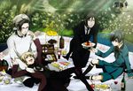  alois_trancy cake ciel_phantomhive claude_faustus glasses kuroshitsuji picnic sebastian_michaelis 