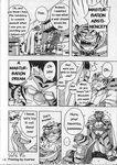  biceps build_tiger build_tiger_(character) buttertoast comic feline fruit gamma-g gay greyscale male mammal manga monochrome muscles tiger translated 