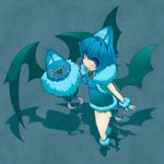  animal_ears bat_wings blue_eyes blue_hair boots gen_5_pokemon kuromiya moemon personification pokemon pokemon_(creature) swoobat tail wings 
