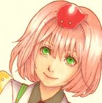  1girl beelzebub_(manga) green_eyes lamia_(beelzebub) pink_hair portrait ramia_(beelzebub) 